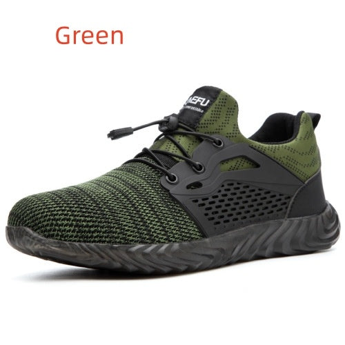 Ightweight Electrician Insulated Steel Toe Anti-Smash And Anti-Puncture Safety Shoes Green