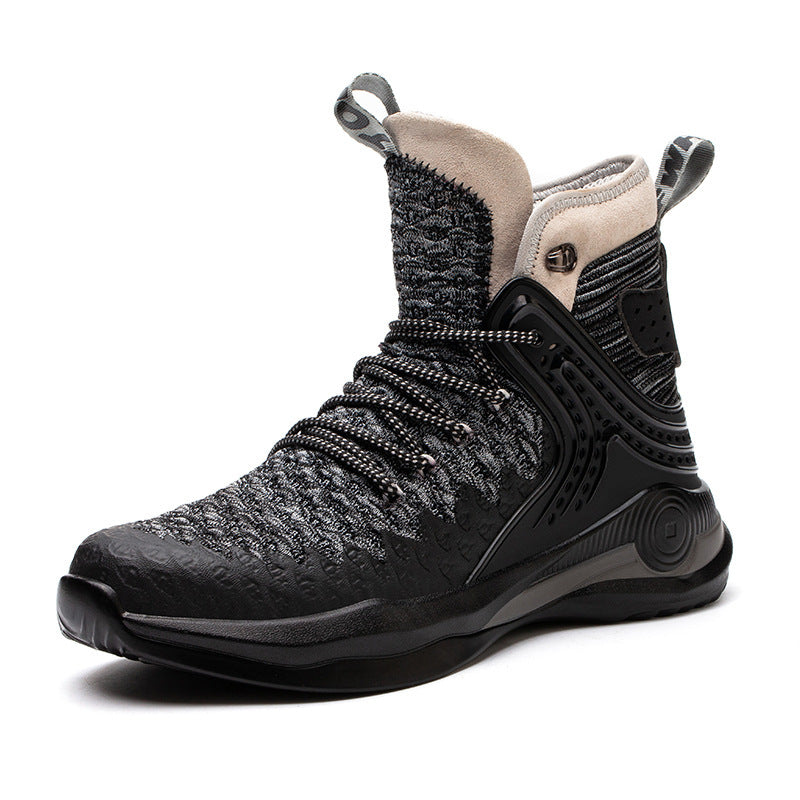 Flying Woven Breathable Protective Safety Shoes Large Size Mens Work Shoes 66grey