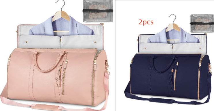 Large Capacity Travel Duffle Bag Women's Handbag Folding Suit Bag Waterproof Clothes Totes Set18