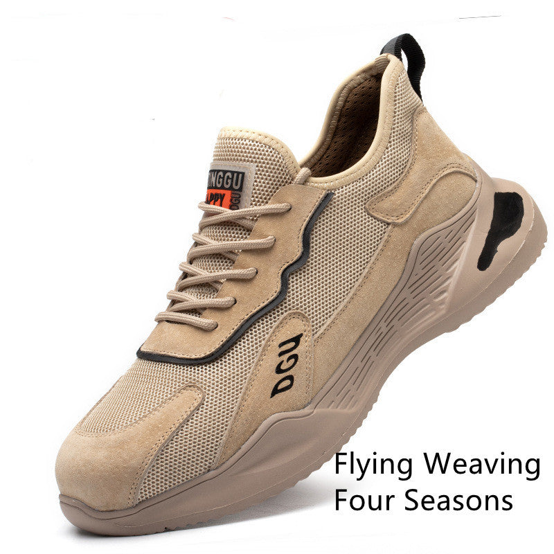 Men's Safety Shoes Anti-smashing And Anti-piercing Steel Toe Yellow