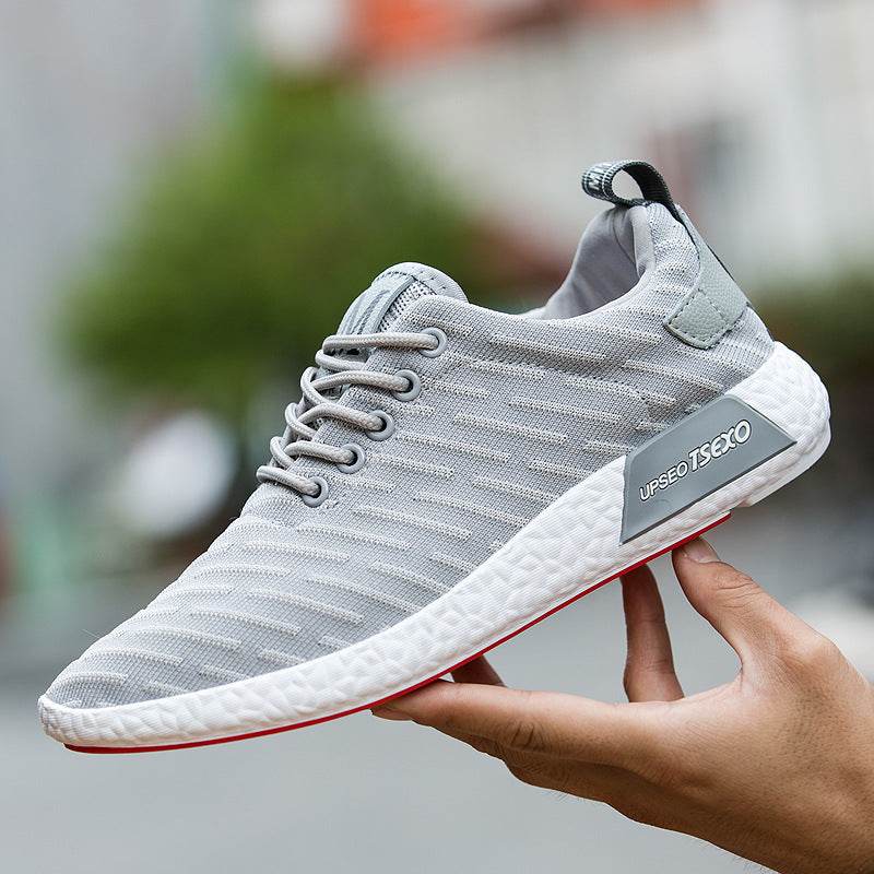 Spring and Autumn New Korean men's casual shoes men's shoes all-match tide running shoes lazy shoes Gray