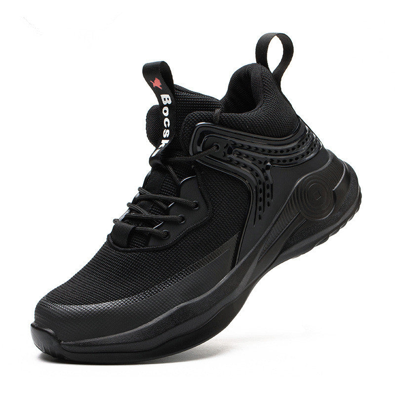 Steel Toe Cap Anti-Smashing And Anti-Piercing Safety Shoes Black