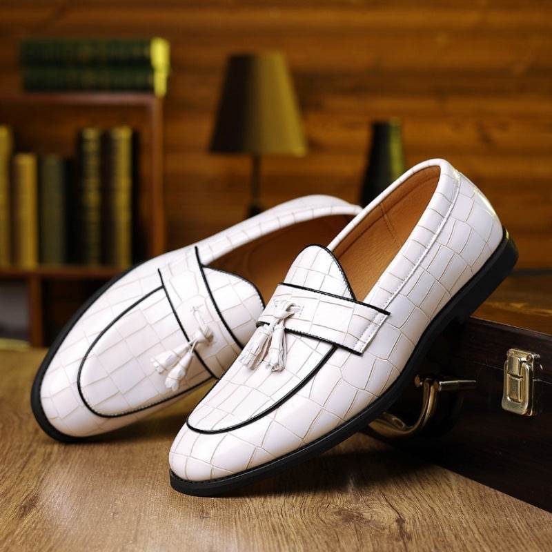 Slip-on Lazy Casual Business Formal Wear Shoes White