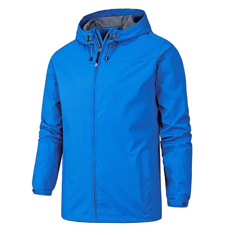 Outdoor Windproof And Waterproof All Season Mountaineering Jacket Jacket For Men Blue