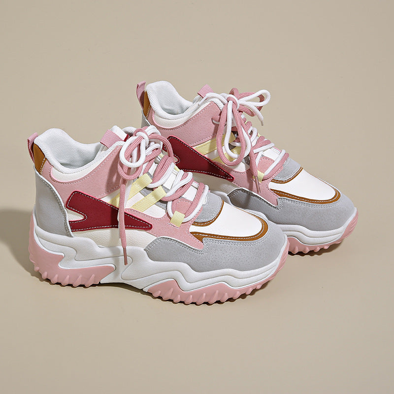 New Breathable High Top Sneakers Children Z310 Pink