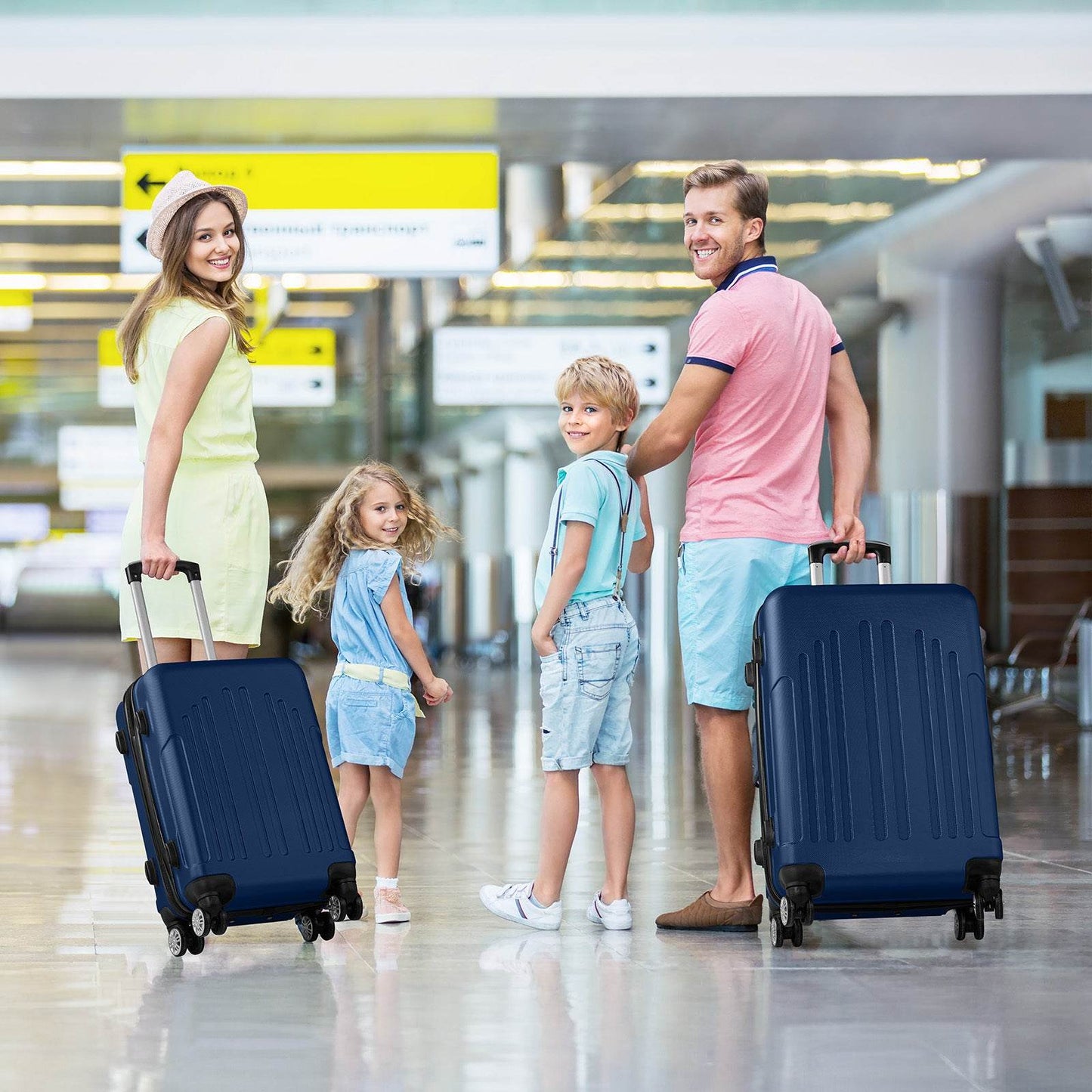 Three In One ABS PC Suitcase 20in 24in 28in Suitcase