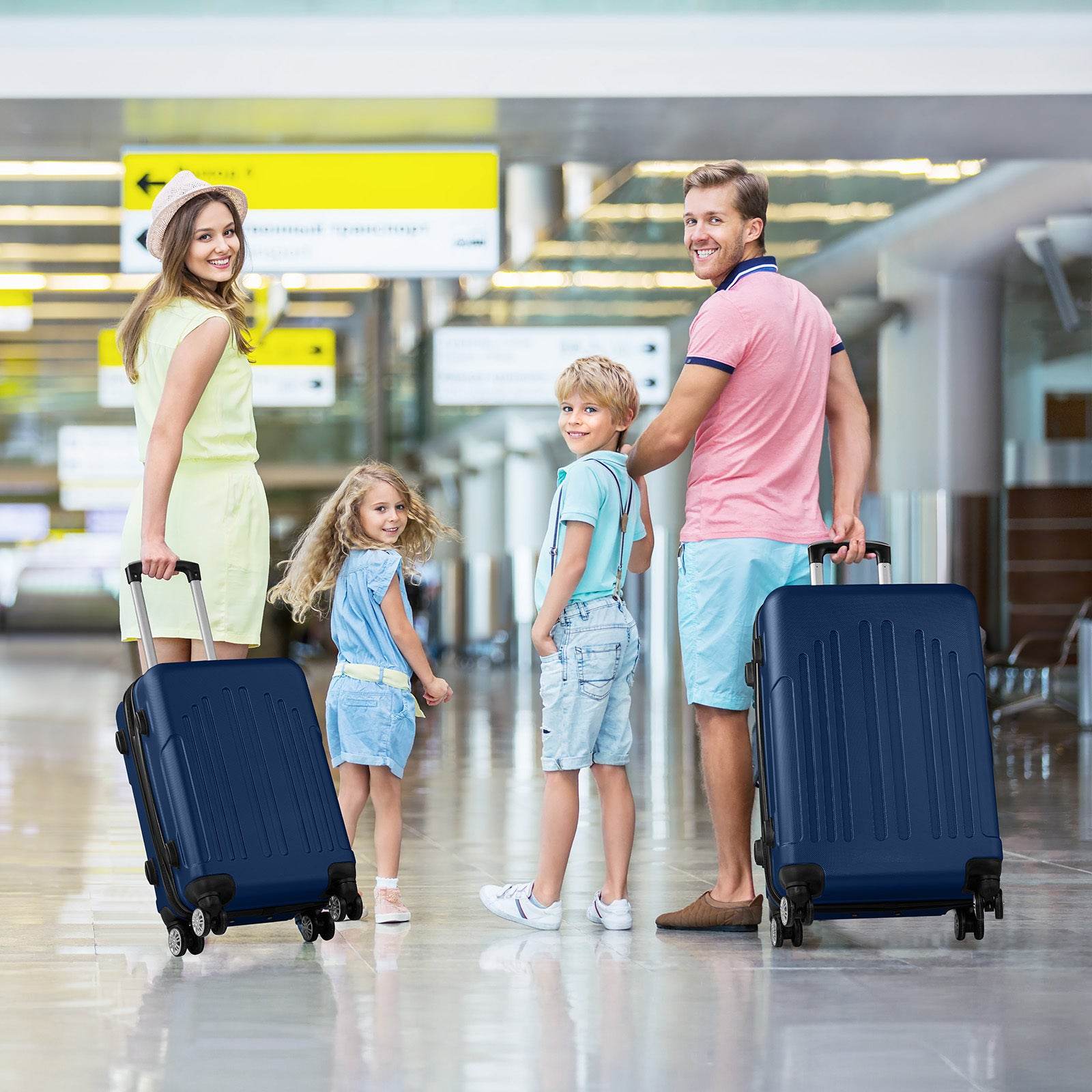 Three In One ABS PC Suitcase 20in 24in 28in Suitcase