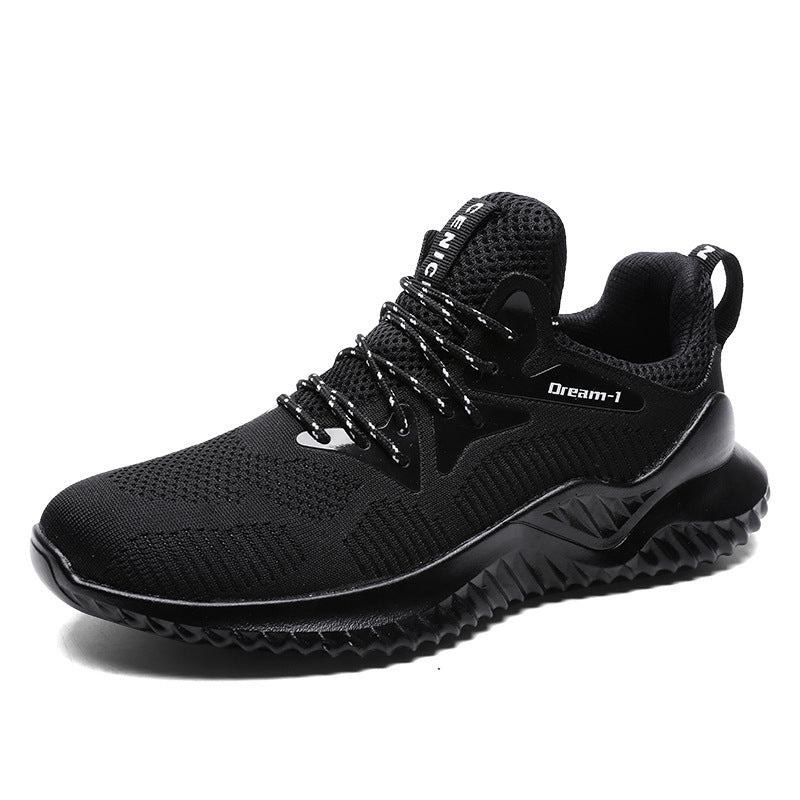 Student breathable running shoes black
