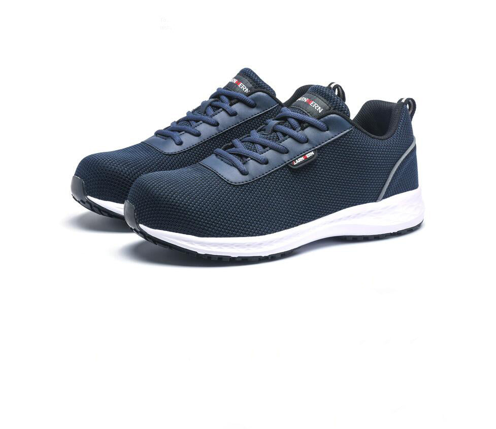Men Steel Toe Work Safety Shoes Lightweight Breathable Reflective Casual Sneaker Blue