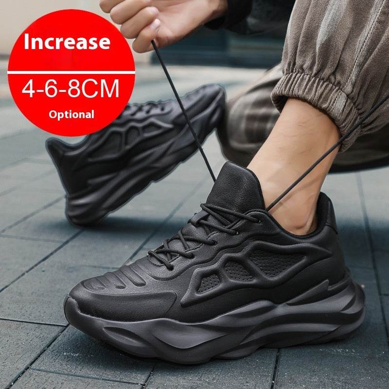 Summer New Invisible Height-increasing Shoes Men's 8CM Breathable Clunky Sneakers