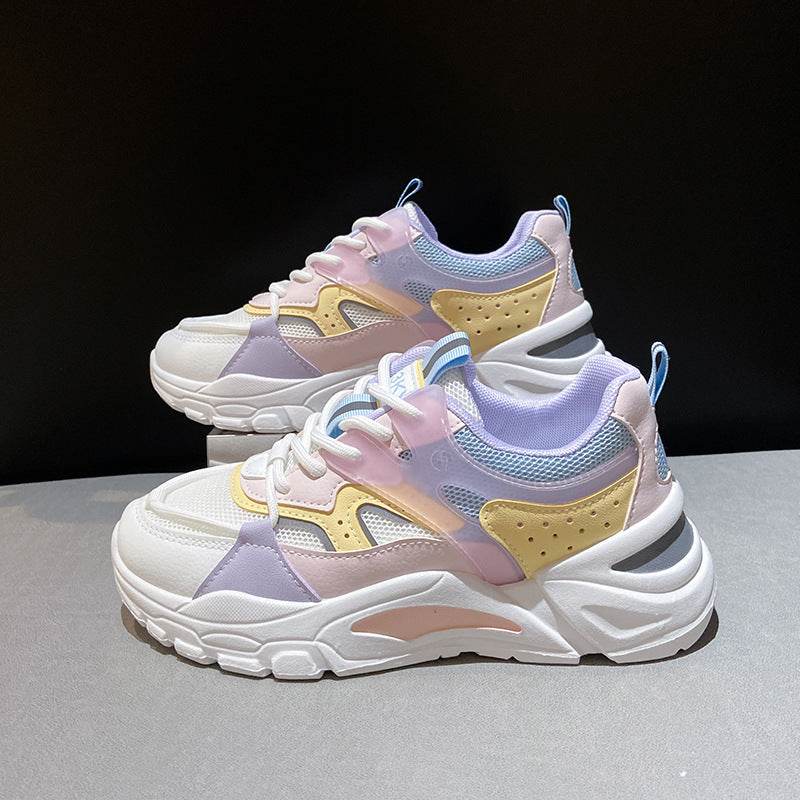 New Breathable Student Running Sneakers Pink purple