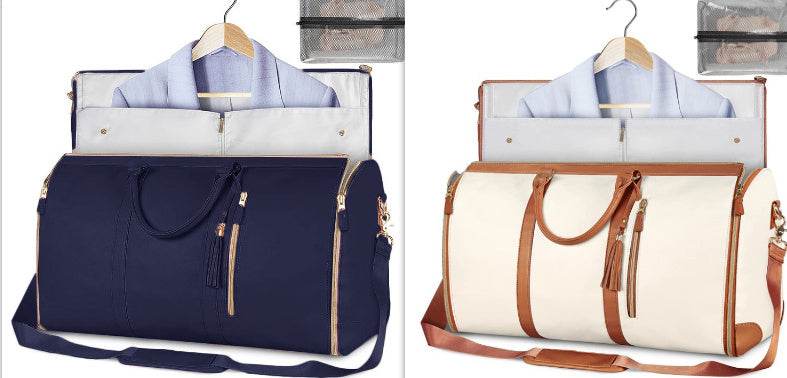 Large Capacity Travel Duffle Bag Women's Handbag Folding Suit Bag Waterproof Clothes Totes Set9