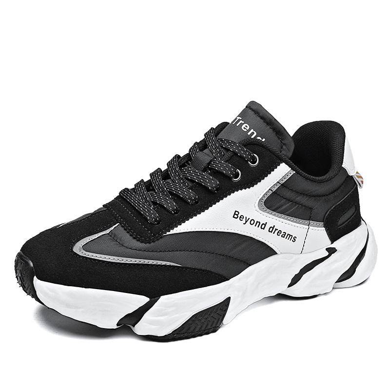 Lightweight Casual Sneakers Platform Black