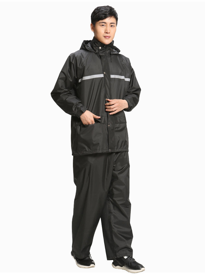 Reflective adult split raincoat rain pants suit