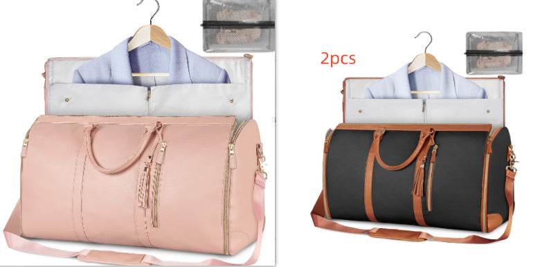 Large Capacity Travel Duffle Bag Women's Handbag Folding Suit Bag Waterproof Clothes Totes Set15