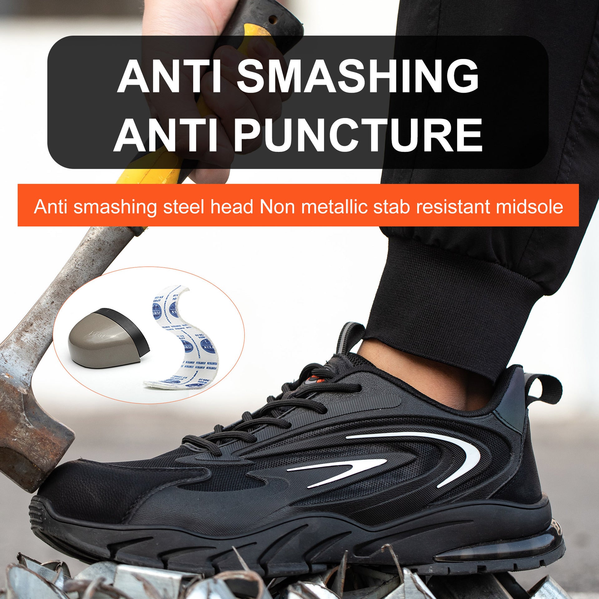 Anti-smashing And Anti-stab Safety Shoes Men's Breathable
