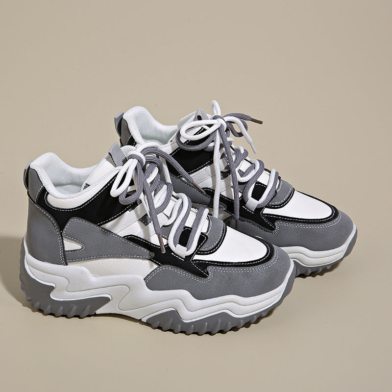 New Breathable High Top Sneakers Children Z310 White And Black