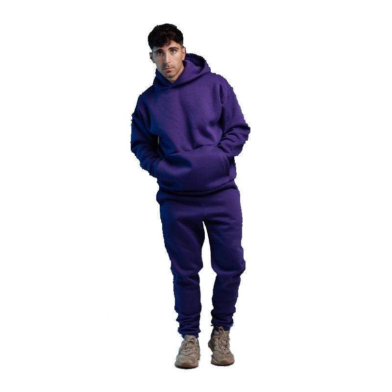 Hoodie Suit Sweater Two-piece Set Purple