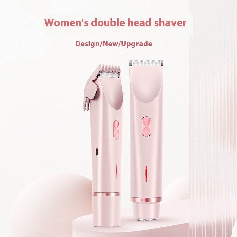 2 In 1 Hair Remover Women's Double Head Shaver Private Pubic Hair Trimmer Electric Razor Wet Dry Electric Body Hair - La Gaelliance DG ESsence