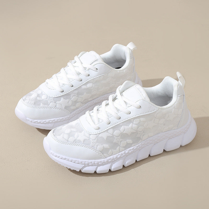 Lightweight Breathable Casual Running Sneakers White