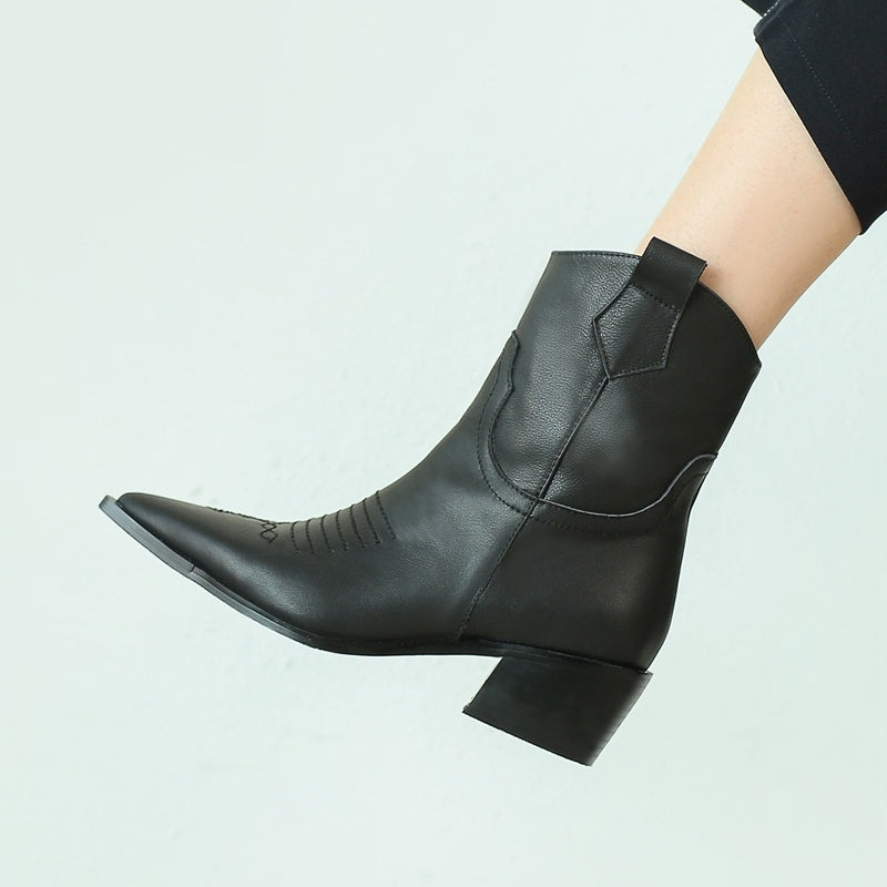 Pointed toe high heel boots