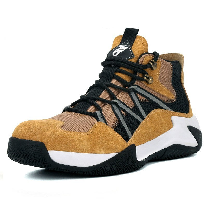 Puncture-proof Electrical Insulation Welding Wear-resistant Safety Shoes Camel