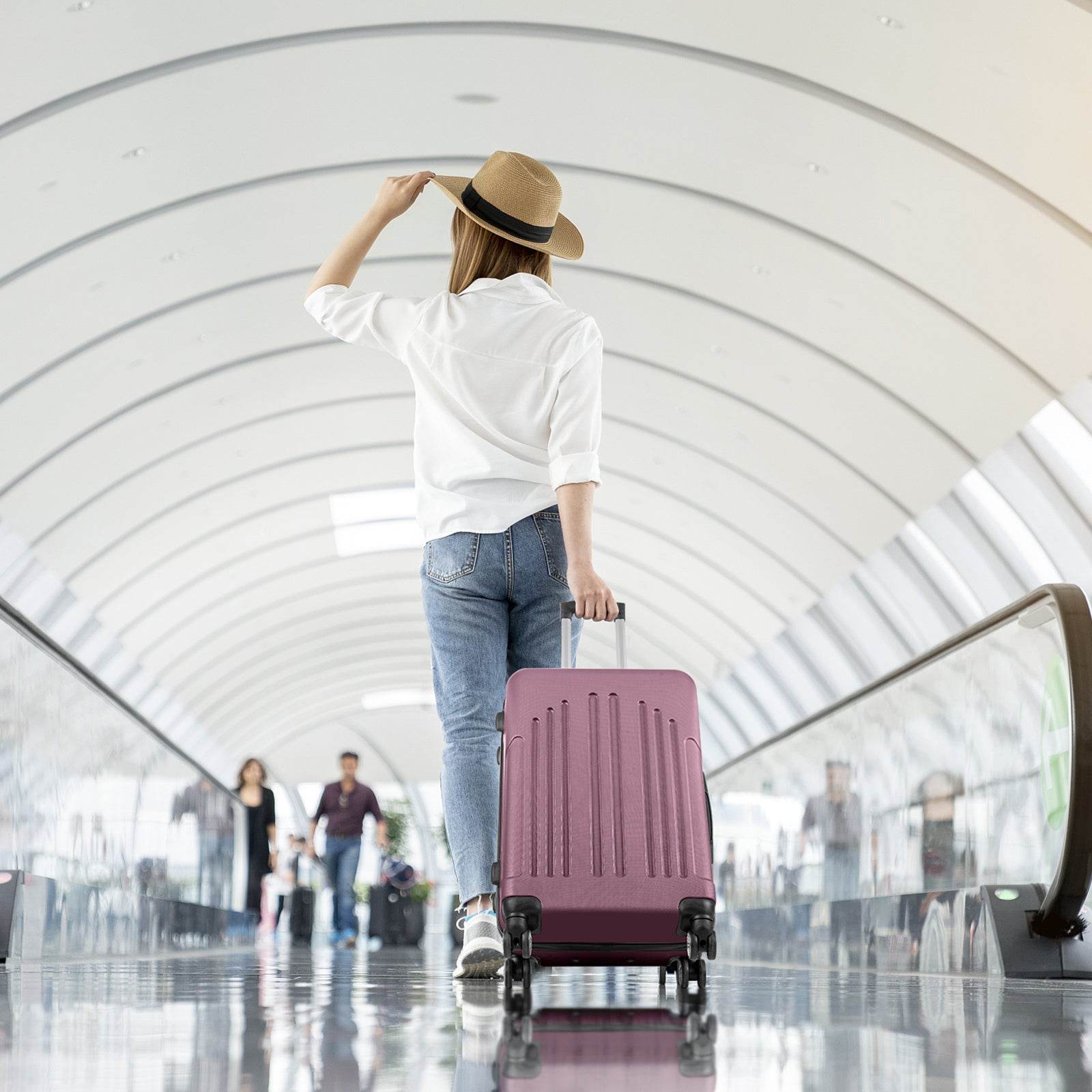 Vertical Striped Four In One Suitcase