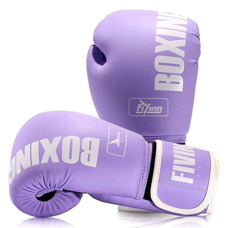 Professional Women's Boxing Glove Sanda Fight Fighting Morandi Boxing Gloves Training Gloves Purple