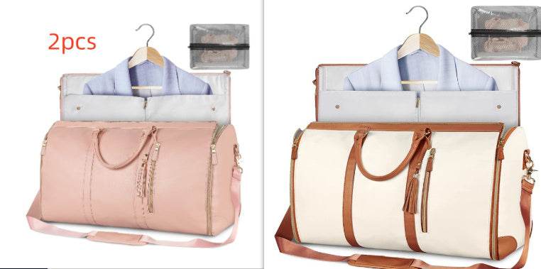 Large Capacity Travel Duffle Bag Women's Handbag Folding Suit Bag Waterproof Clothes Totes Set14