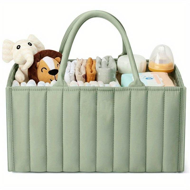 Mummy Bag Removable Compartment Baby Baby Diapers Storage Basket Peacock Blue