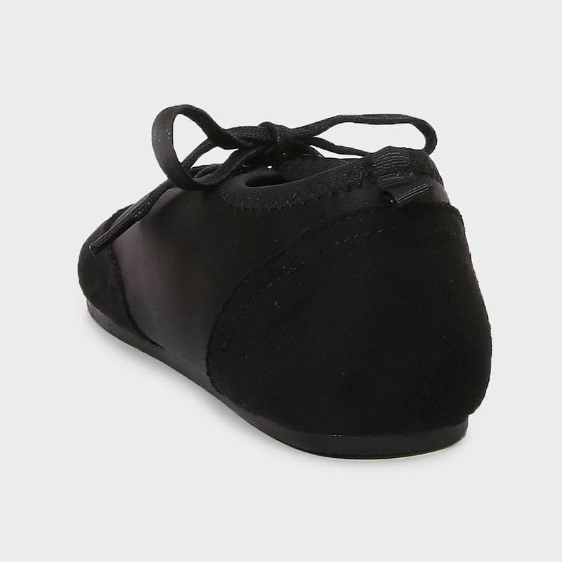 Satin Fashion Low-cut Ballet Flats Lace Up