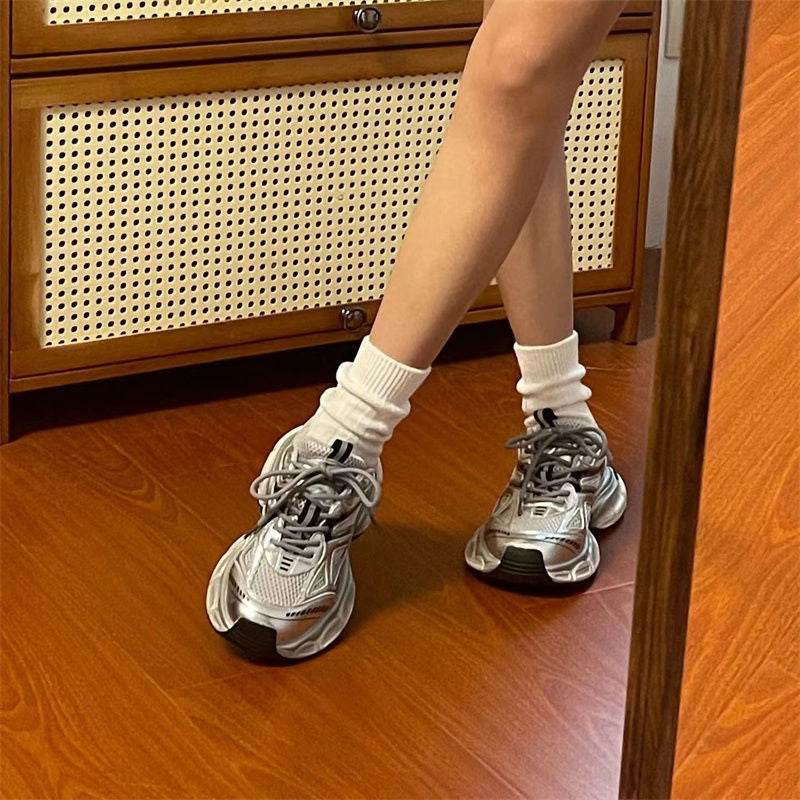 Silver Dad Shoes Women's Ins Trendy