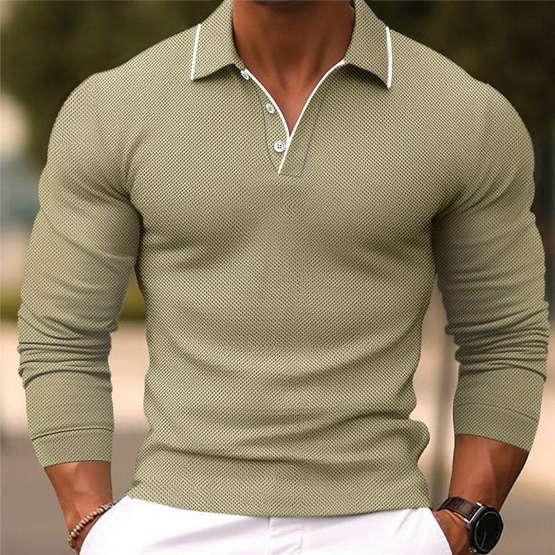 Men's Long Sleeve Button Sweatshirt G48P054