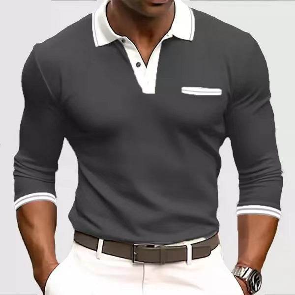Men's Long Sleeve Button Sweatshirt G48P039