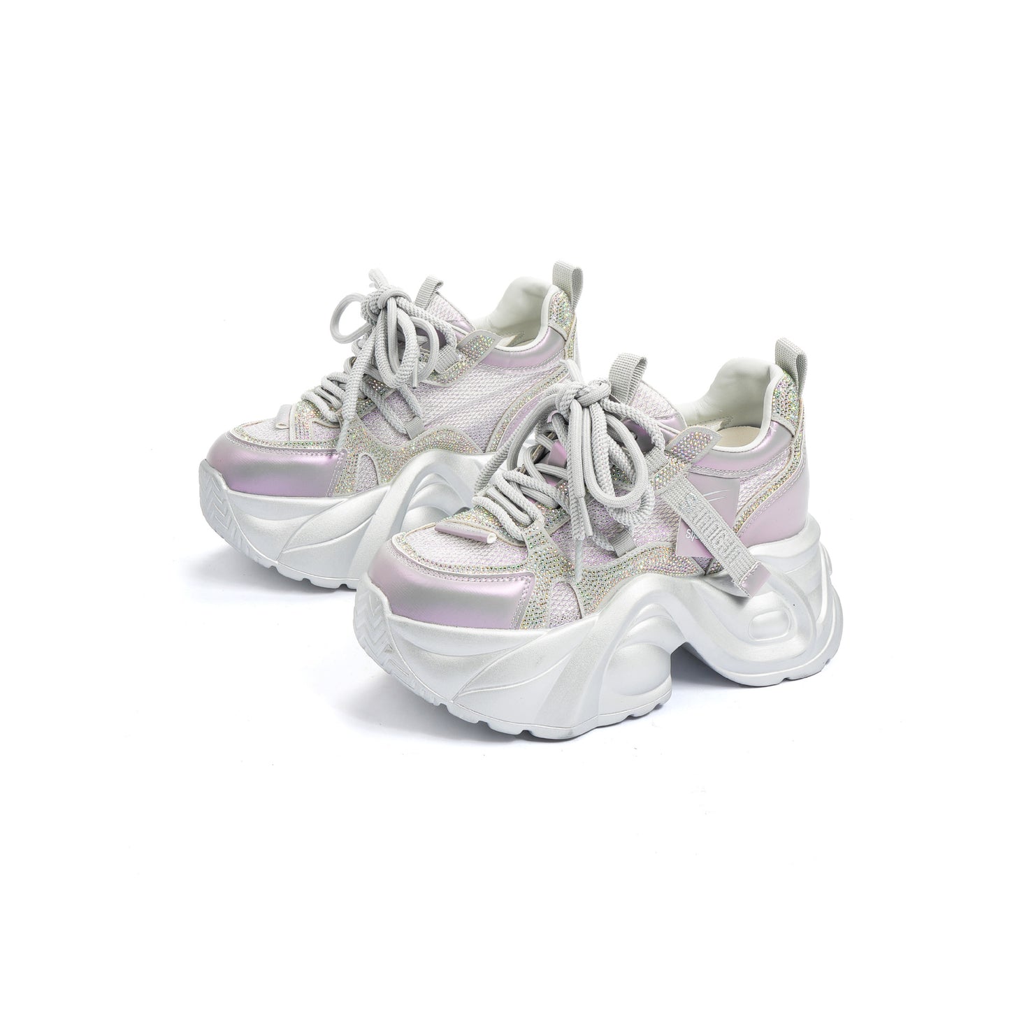 Thick Bottom Korean Casual Ins Style Dad Shoes Purple