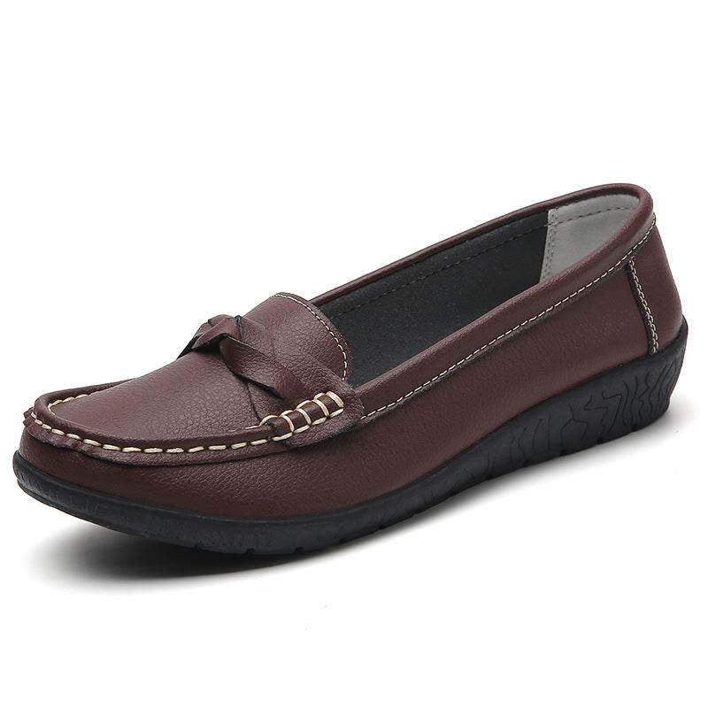 New Nurse Casual Flat Heel Women's Shoes Brown