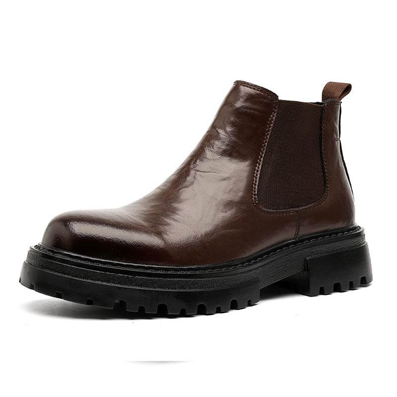 Low-top Martin Boots Mid-top British Style Men's Shoes QL2114 Brown