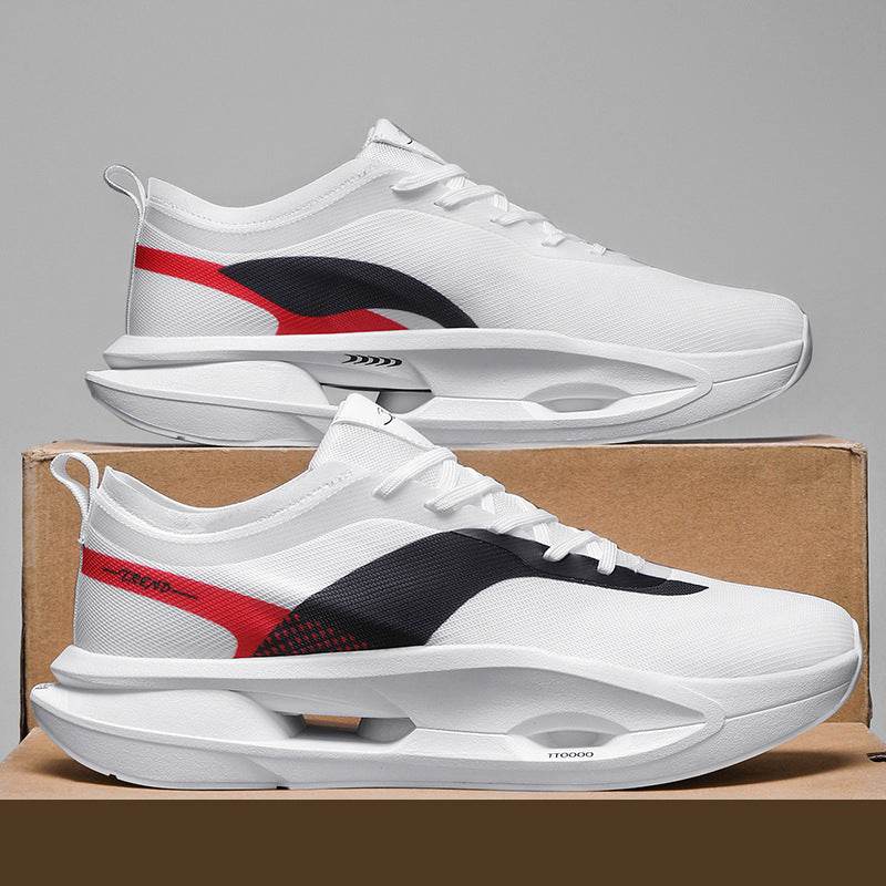 Versatile Raise The Bottom Shock-absorbing Rebound Running Shoes White