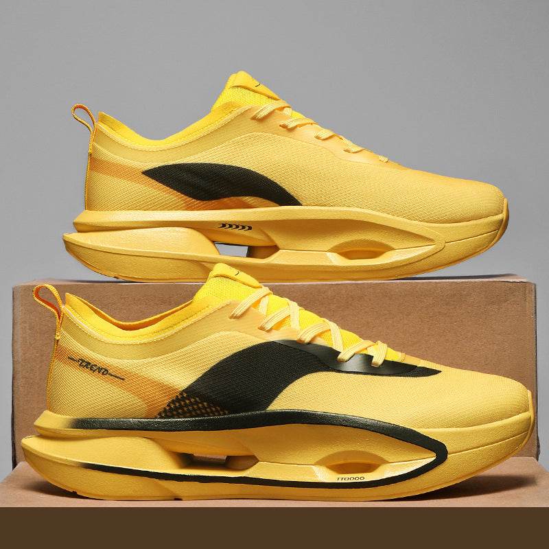 Versatile Raise The Bottom Shock-absorbing Rebound Running Shoes Yellow