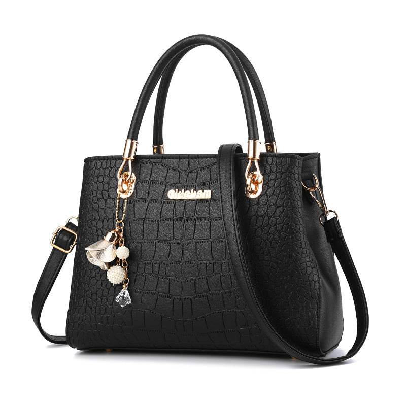 Summer Elegant Women's Korean-style Simple Handbag Black