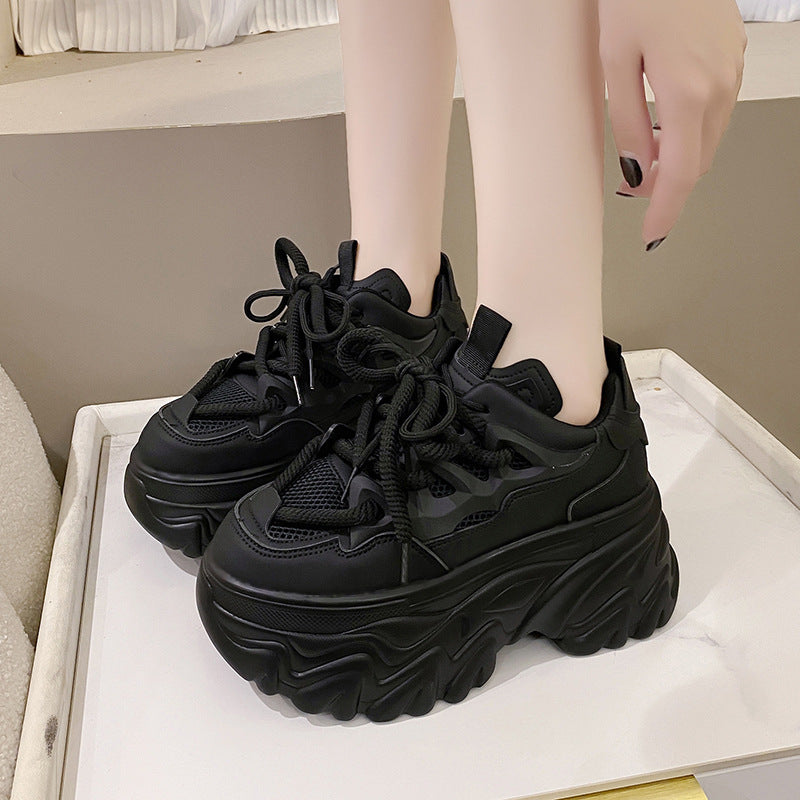 Platform Dad Shoes Black Spring And Autumn New Women's Shoes