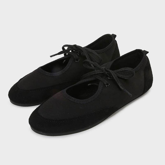 Satin Fashion Low-cut Ballet Flats Lace Up