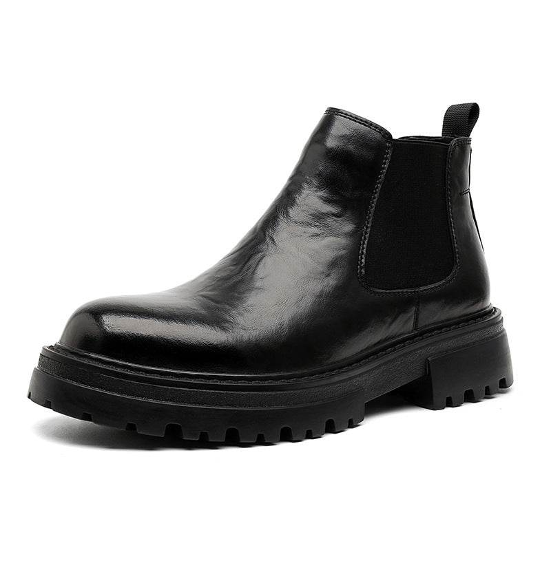 Low-top Martin Boots Mid-top British Style Men's Shoes QL2114 Black