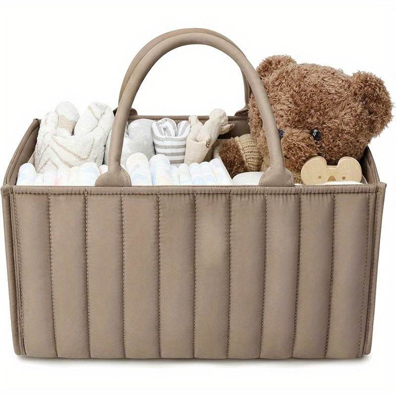 Mummy Bag Removable Compartment Baby Baby Diapers Storage Basket Camel