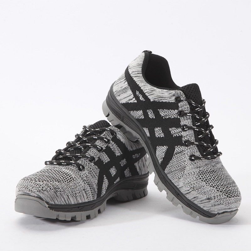 Safety Work Shoes Indestructible Steel Toe Anti-puncture Sneakers Grey