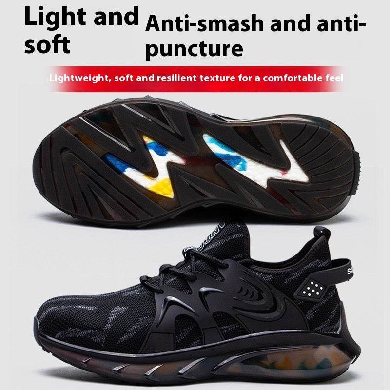 Steel Toe Cap Anti-smashing And Anti-penetration Soft Bottom Sports Anti-slip Safety Shoes