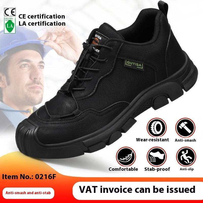 Steel Toe Shoes With Soft Soles Anti-smash And Anti-puncture LB0216BKF comfortable four sea