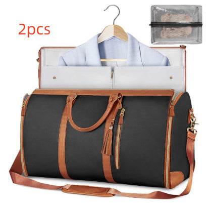 Large Capacity Travel Duffle Bag Women's Handbag Folding Suit Bag Waterproof Clothes Totes Set5