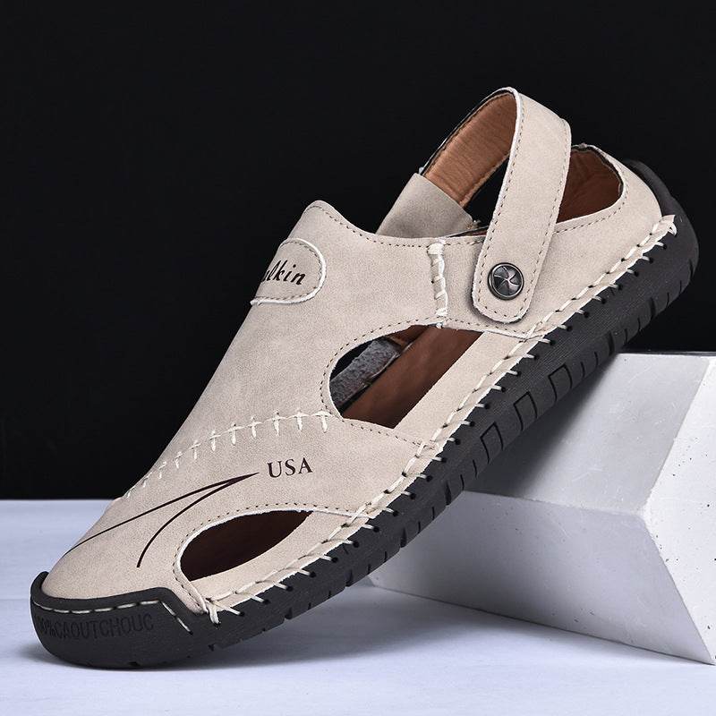 Men's Sandals Outdoor Leisure Dual Purpose Beige