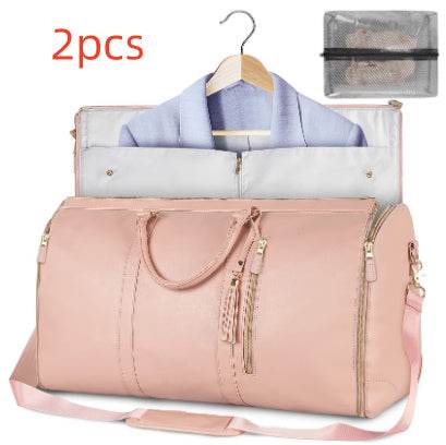 Large Capacity Travel Duffle Bag Women's Handbag Folding Suit Bag Waterproof Clothes Totes Set1